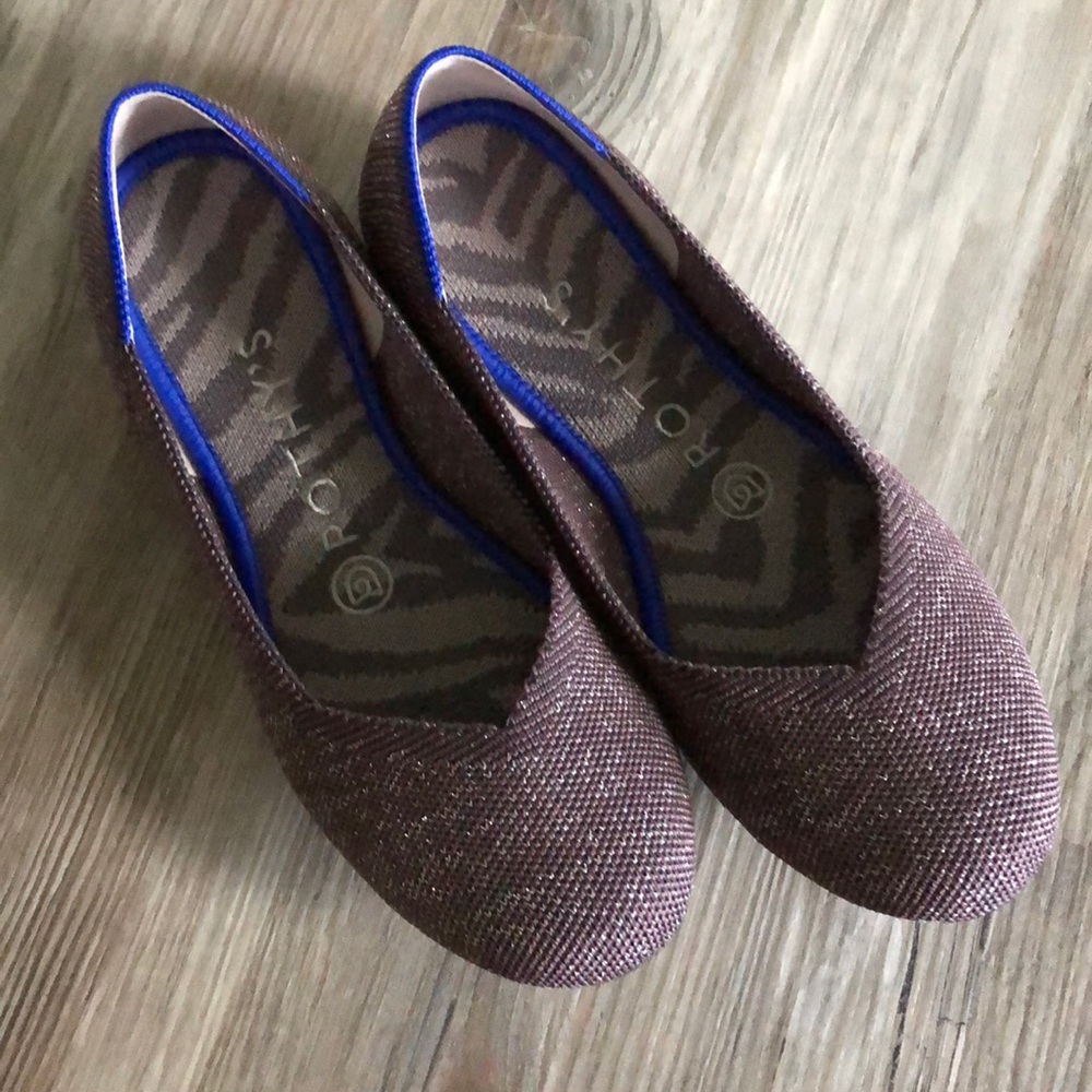 Retired Twilight Metallic 6.5 Rothy’s Flats